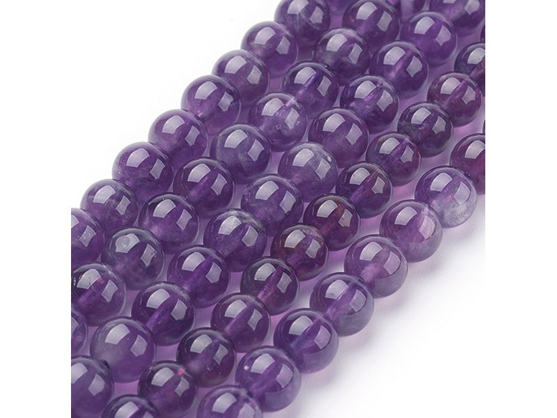 achat Lot de 15 perles naturelles 6 mm - Améthyste