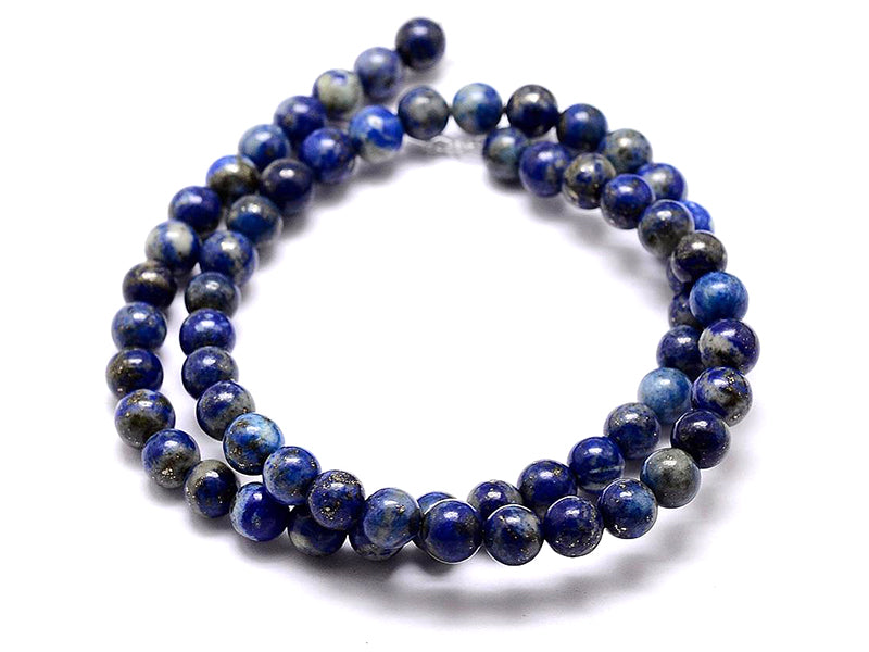 achat Lot de 15 perles naturelles rondes 6 mm - Lapis-lazuli