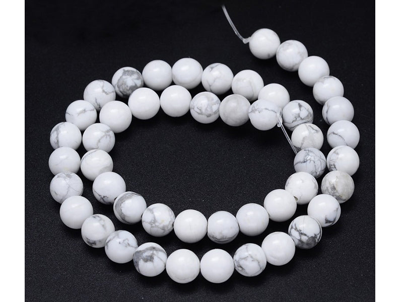 achat Lot de 15 perles naturelles rondes 6 mm - Howlite