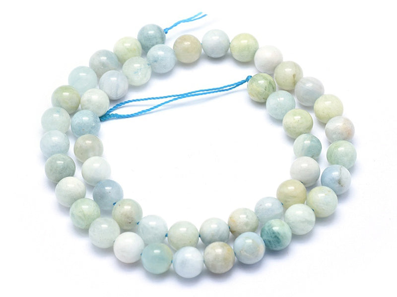 Achat Lot de 15 perles naturelles 6 mm - Aigue-marine