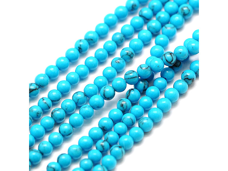 Achat Lot de 50 perles naturelles 2 mm - Turquoise