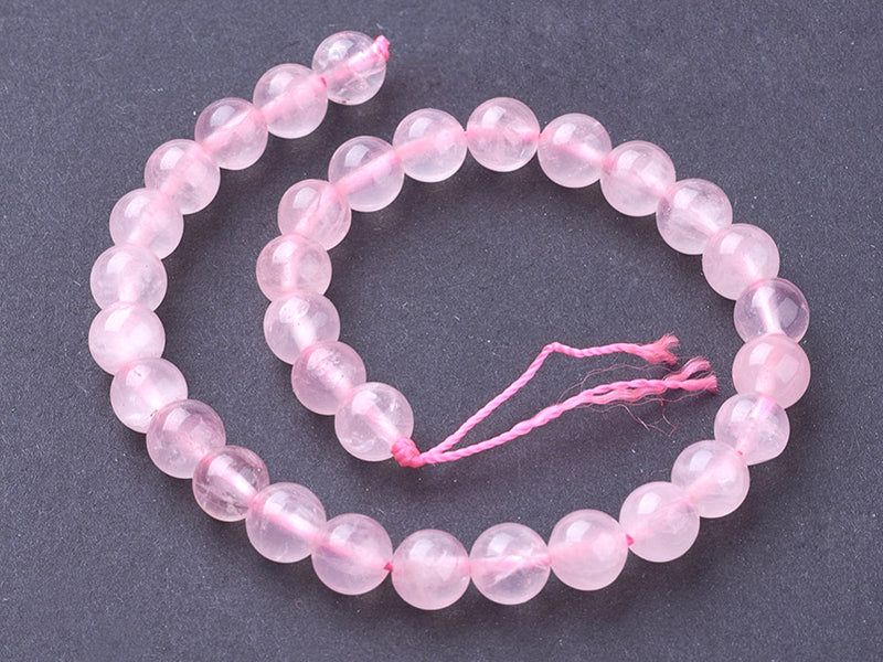 achat Lot de 15 perles naturelles 6 mm - Quartz rose