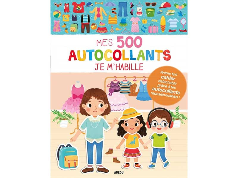 Achat Cahier Mes 500 autocollants - Je m'habille