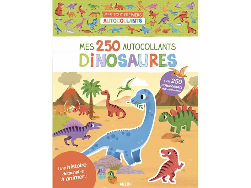 achat Cahier Mes 250 autocollants - dinosaures
