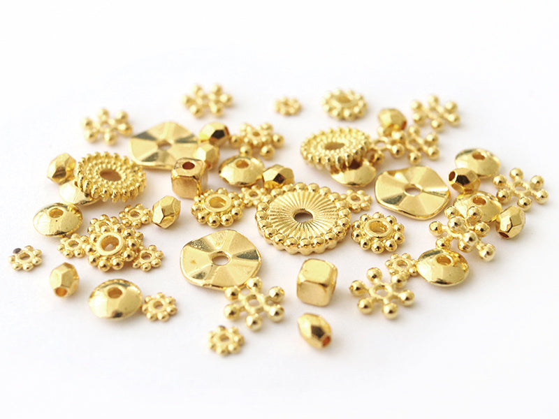 achat Lot de 10 grammes soit 40 pcs env d'intercalaires dorées pour perles heishi