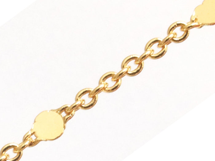 Achat Chaine maille inclusion petits ronds - doré à l'or fin 18K x 20 cm