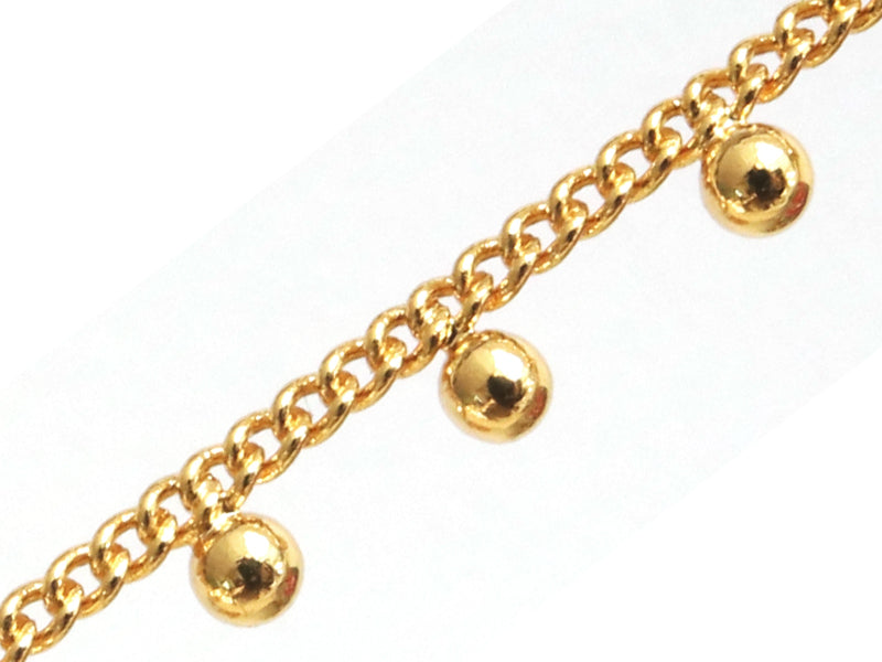 Achat Chaine perles rondes - doré à l'or fin 18K x 20 cm