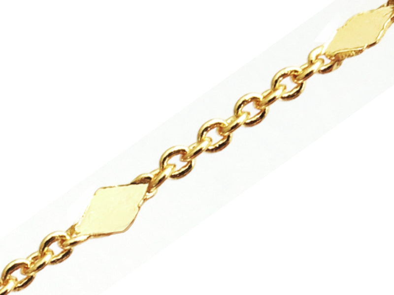 Achat Chaine inclusion petits losanges - doré à l'or fin 18K x 20 cm