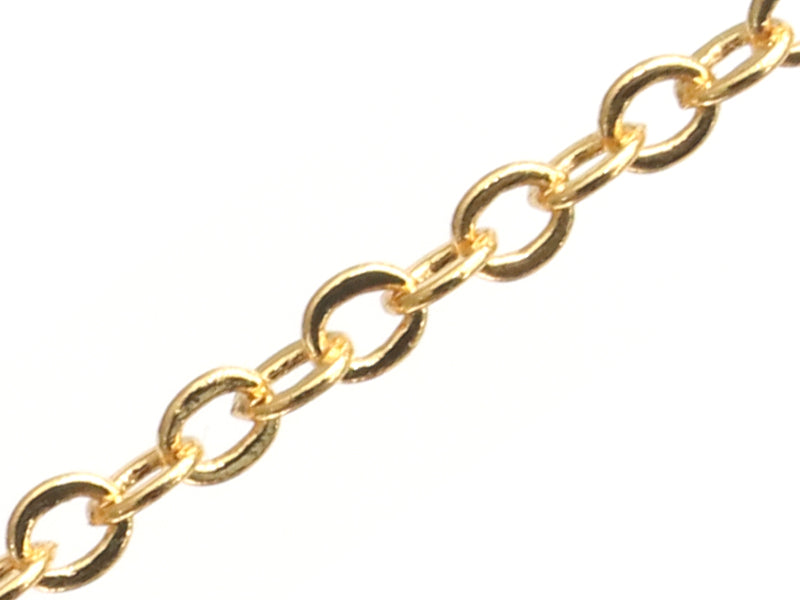 Achat Chaine forçat 2 x 2,4 mm - doré à l'or fin 18K x 20 cm
