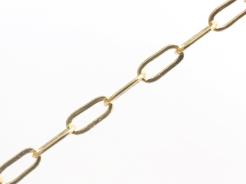 Achat Chaîne trombone - 6 x 2 mm - doré à l'or fin 18K x 20 cm