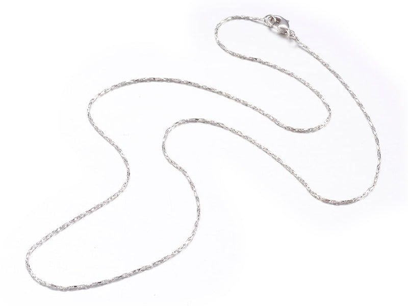 Achat Collier 44,5 cm - chaîne serpentine - flash argent