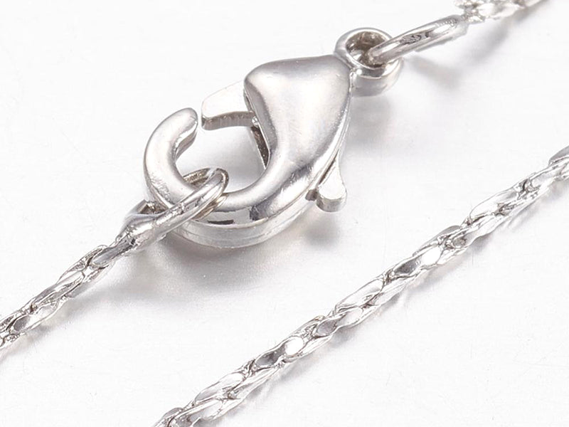 Achat Collier 44,5 cm - chaîne serpentine - flash argent
