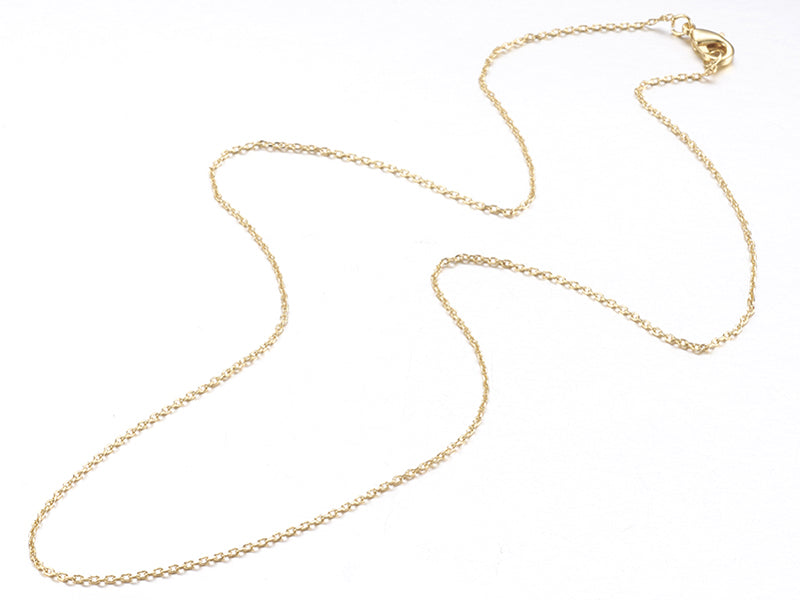 Achat Collier 45 cm - chaîne forçat - doré à l'or fin 18K