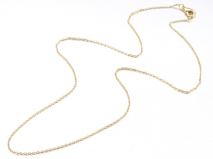 Achat Collier 45 cm - chaîne forçat - doré à l'or fin 18K
