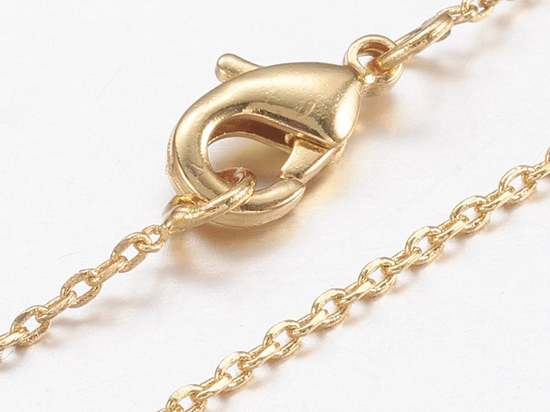 Achat Collier 45 cm - chaîne forçat - doré à l'or fin 18K