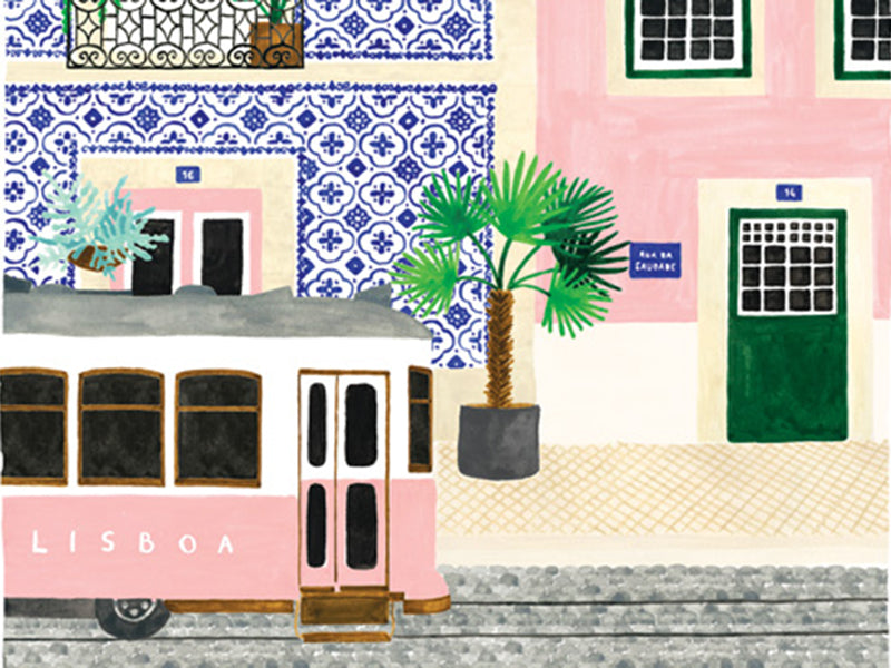 achat Affiche aquarelle - Lisbonne - 29,7 x 39,7 cm - ATWS