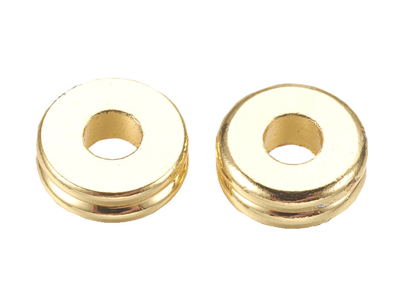 Achat 10 perles intercalaires - doré à l'or fin 24k - 6 x 2 mm