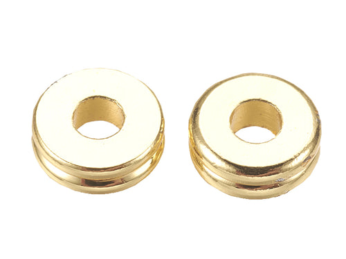 Achat 10 perles intercalaires - doré à l'or fin 24k - 6 x 2 mm