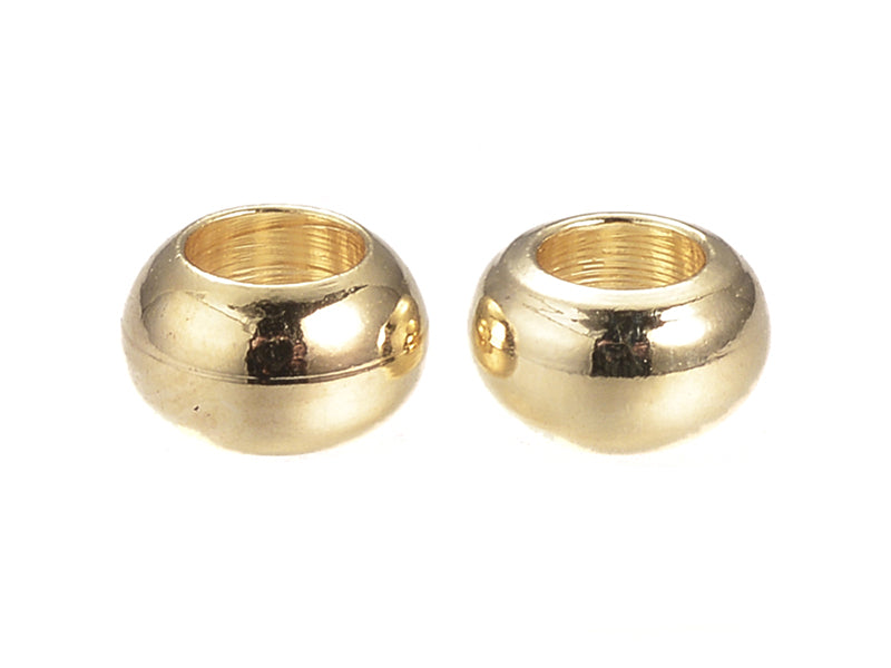 Achat 10 perles rondelles intercalaires - doré à l'or fin 18k - 5 x 3 mm
