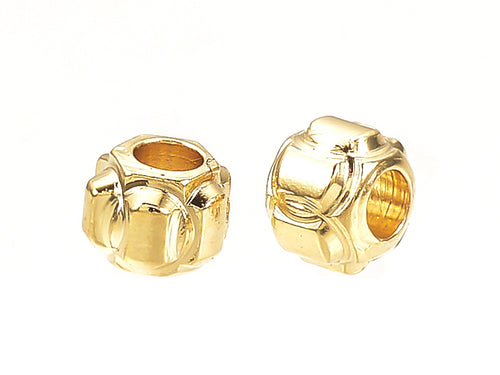 Achat 10 perles lanternes intercalaires - doré à l'or fin 18k - 3 x 2,5 mm