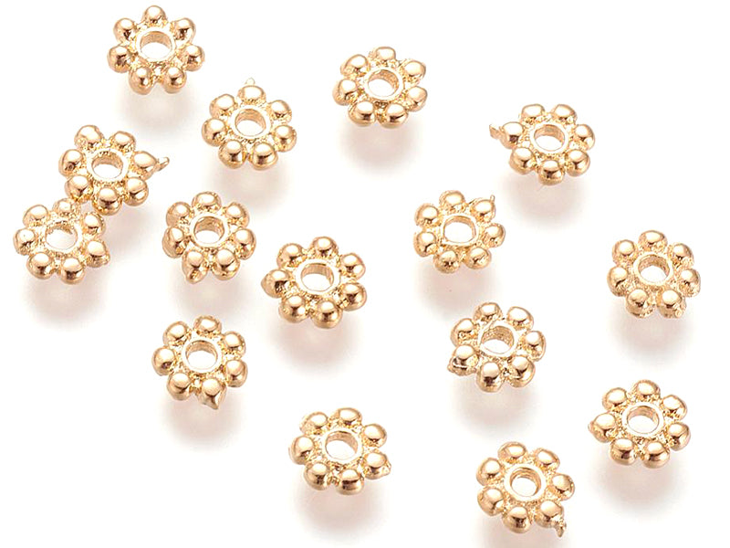 achat 10 perles intercalaires - doré à l'or fin 18k - 5,5 x 1,5 mm