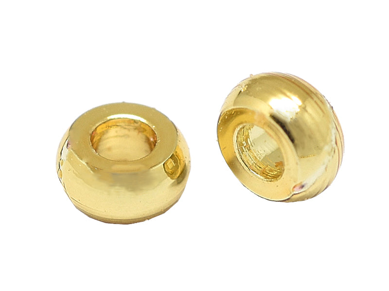 Achat 10 perles intercalaires rondelles - doré à l'or fin 18k - 2,7 x 1,3 mm