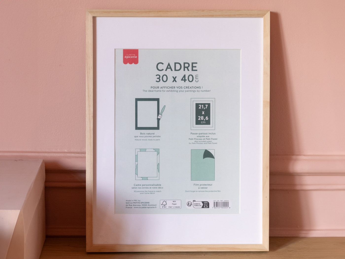 achat Cadre pour peinture au numéro - 30 x 40 cm