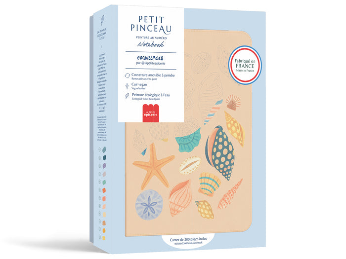 Achat Carnet à peindre - Notebook peinture au numéro - Petit Pinceau - Coquillage