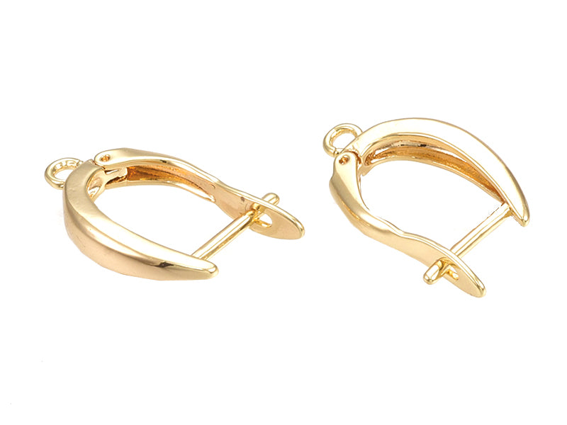 Achat Paire de créoles - doré à l'or fin 18k - 21 x 12 x 3,5 mm