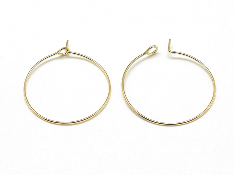 Achat Paire de créoles 25 mm - doré à l'or fin 18K
