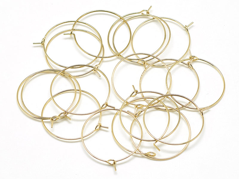 Achat Paire de créoles 25 mm - doré à l'or fin 18K