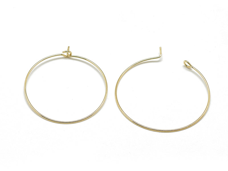 Achat Paire de créoles 30 mm - doré à l'or fin 18K