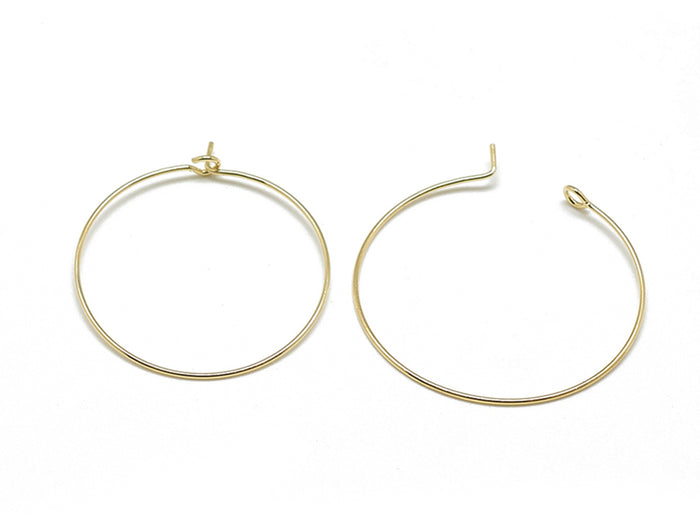 Achat Paire de créoles 30 mm - doré à l'or fin 18K