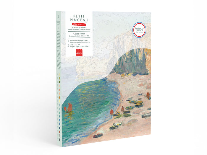 Achat Coffret peinture au numéro - Petit Pinceau - La Plage et la Falaise d'Amont, Claude Monet