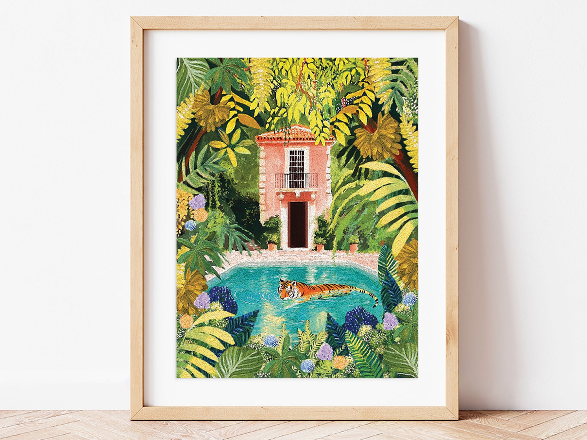 Achat Coffret peinture au numéro - Petit Pinceau - Tiger relaxing in my pool