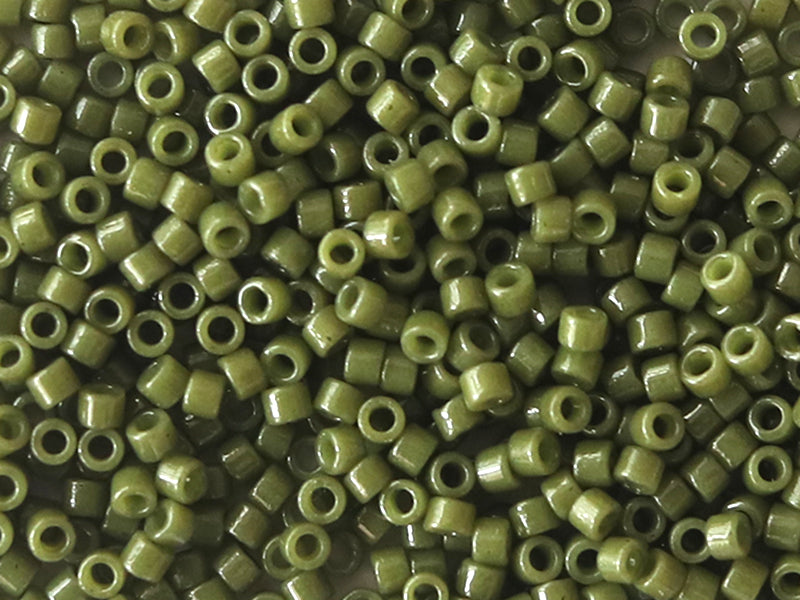 Achat Miyuki Delicas 11/0 - Duracoat opaque dyed moss green DB-2357