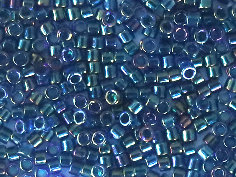 Achat Miyuki Delicas 11/0 - Emerald lined cobalt ab DB-1763