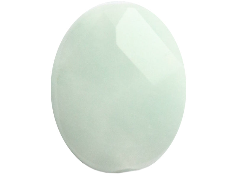 Achat Perle naturelle à facettes ovale - Angélite verte - 10 x 8 mm