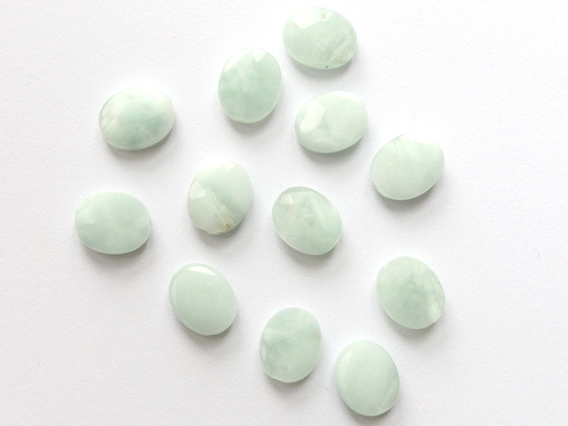 achat Perle naturelle à facettes ovale - Angélite verte - 10 x 8 mm