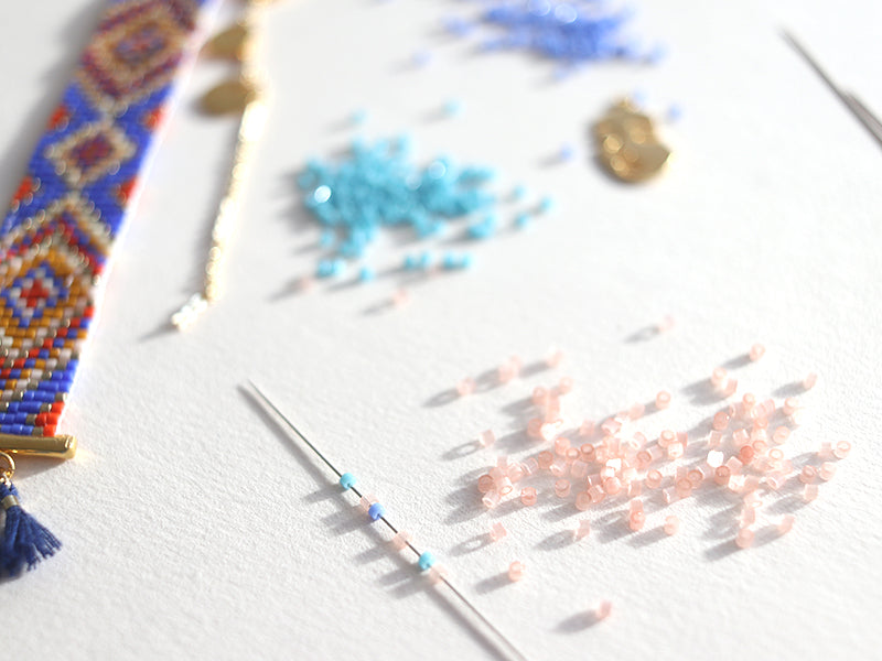 achat 6 aiguilles à perler avec 1 enfile-aiguille