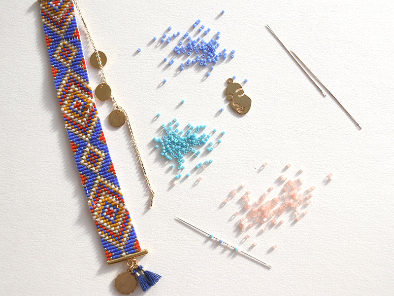 achat 6 aiguilles à perler avec 1 enfile-aiguille