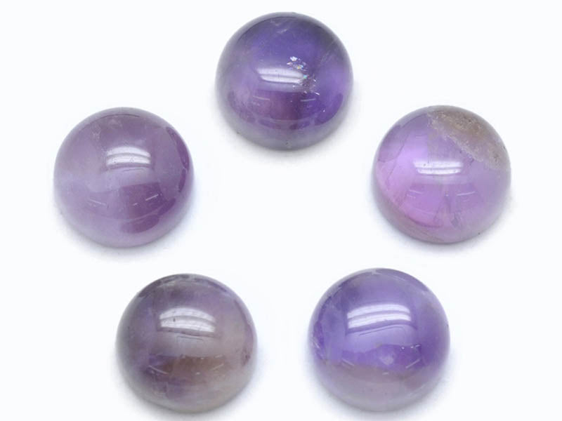 Achat Cabochon rond Améthyste - 8 mm