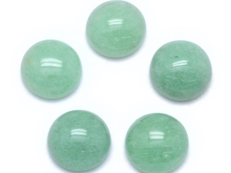 Achat Cabochon rond Aventurine verte - 8 mm