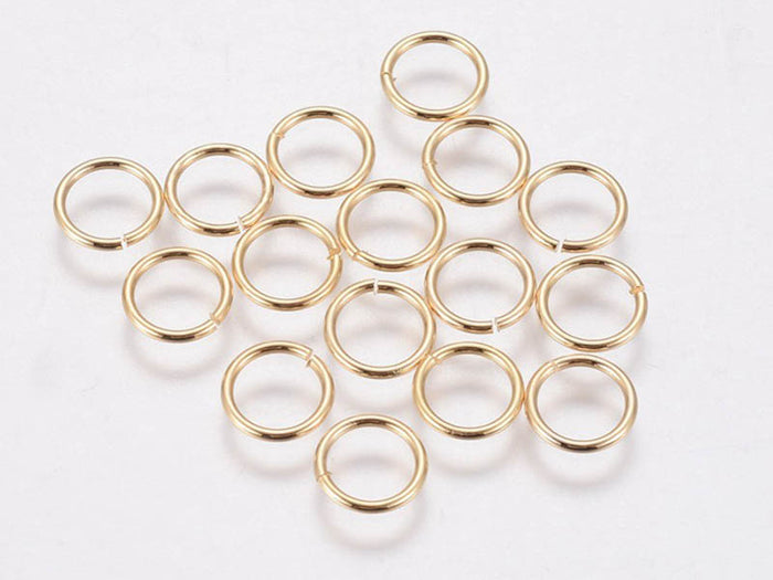 Achat 15 anneaux 7 mm - doré à l'or fin 18k