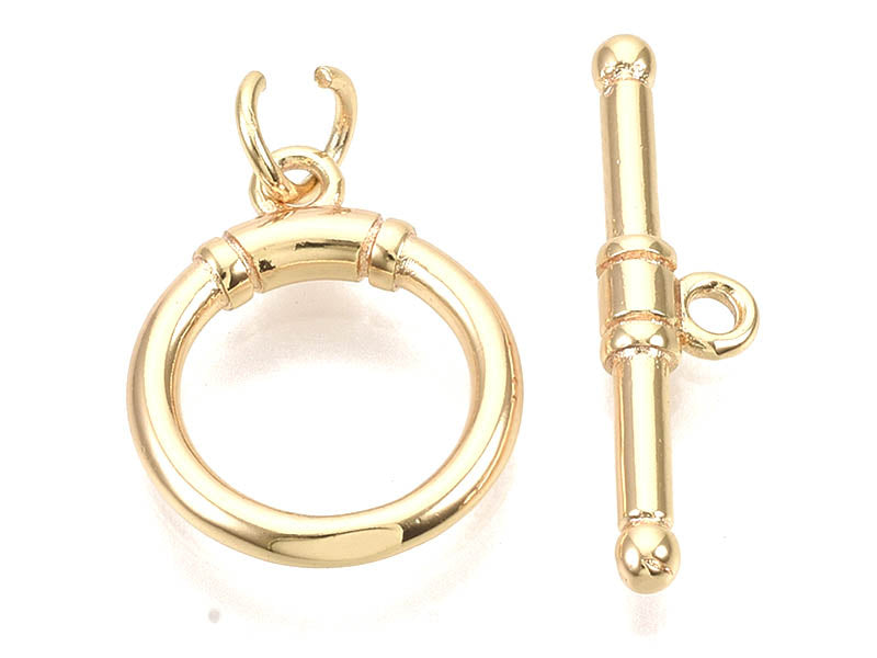 Achat 1 fermoir Toogle - doré à l'or fin 18k - 17 mm