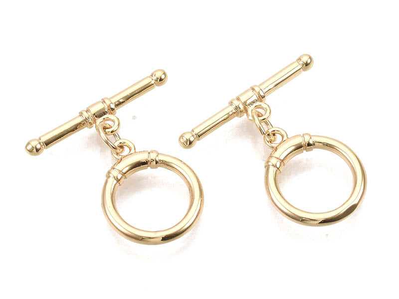achat 1 fermoir Toogle - doré à l'or fin 18k - 17 mm