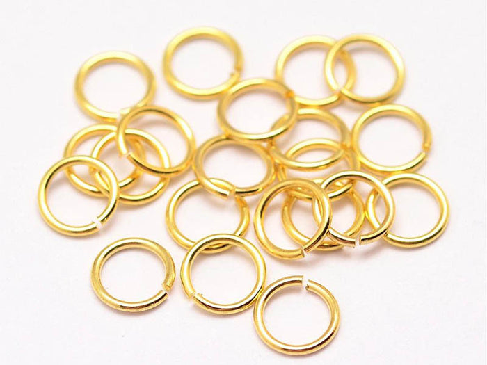 Achat 20 anneaux 7 mm - doré à l'or fin 18k