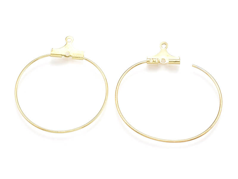 Achat Lot de 2 intercalaires créoles 29 mm - doré à l'or fin 18k