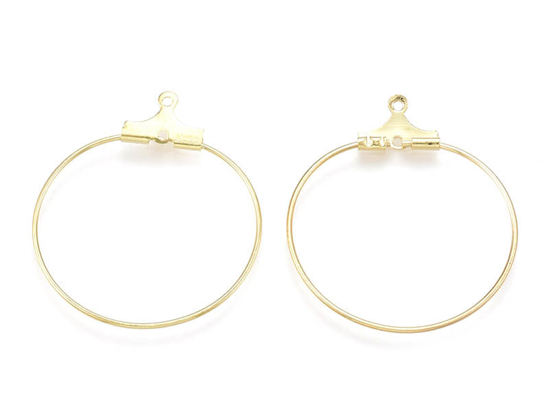 Achat Lot de 2 intercalaires créoles 33 mm - doré à l'or fin 18k