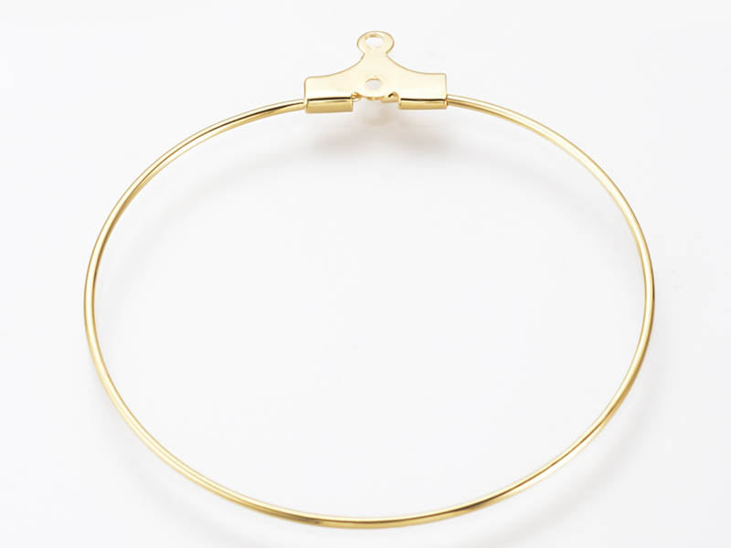 Achat Lot de 2 intercalaires créoles 39 mm - doré à l'or fin 18k